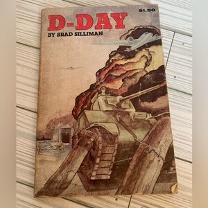 Vintage D-DAY by Brad Silliman Vintage War Paperback - Red & Tan Cover